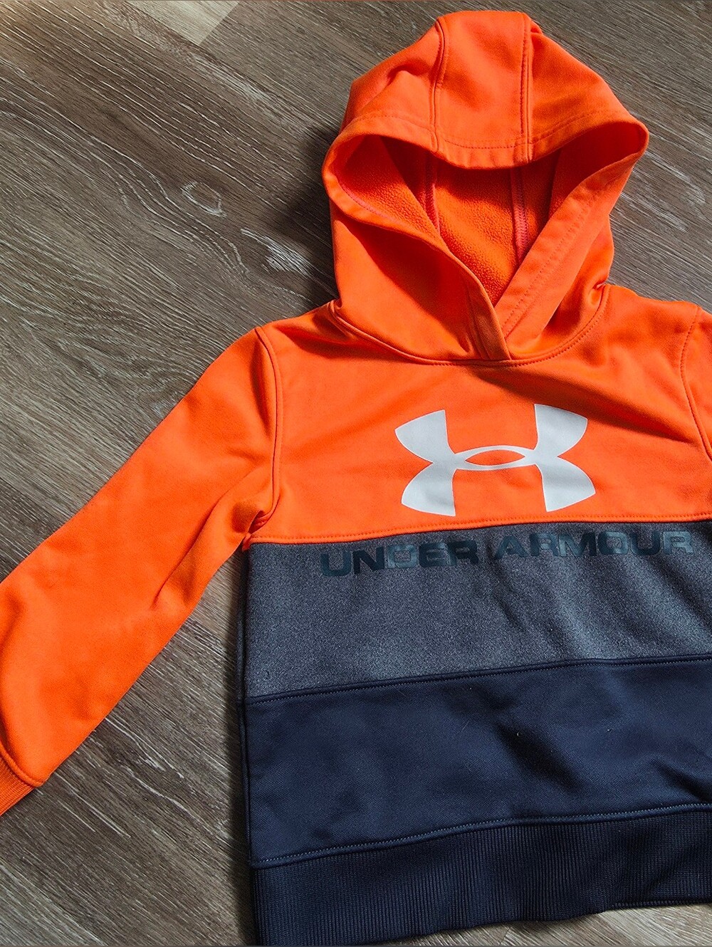 Under Armour Kids Orange & Black Colorblock Hoodie